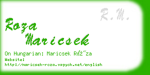 roza maricsek business card